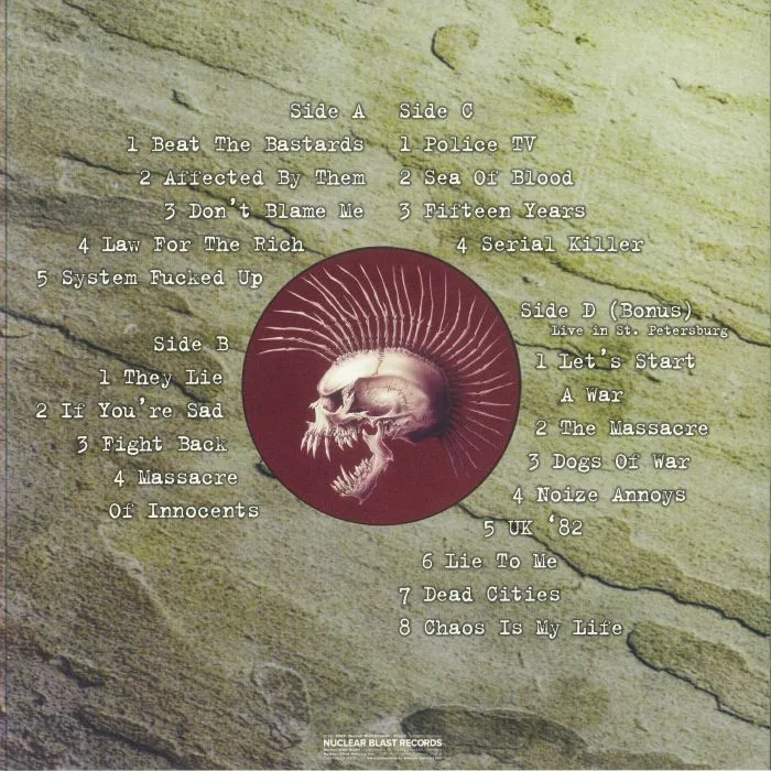 Back cover — The EXPLOITED — Beat The Bastards