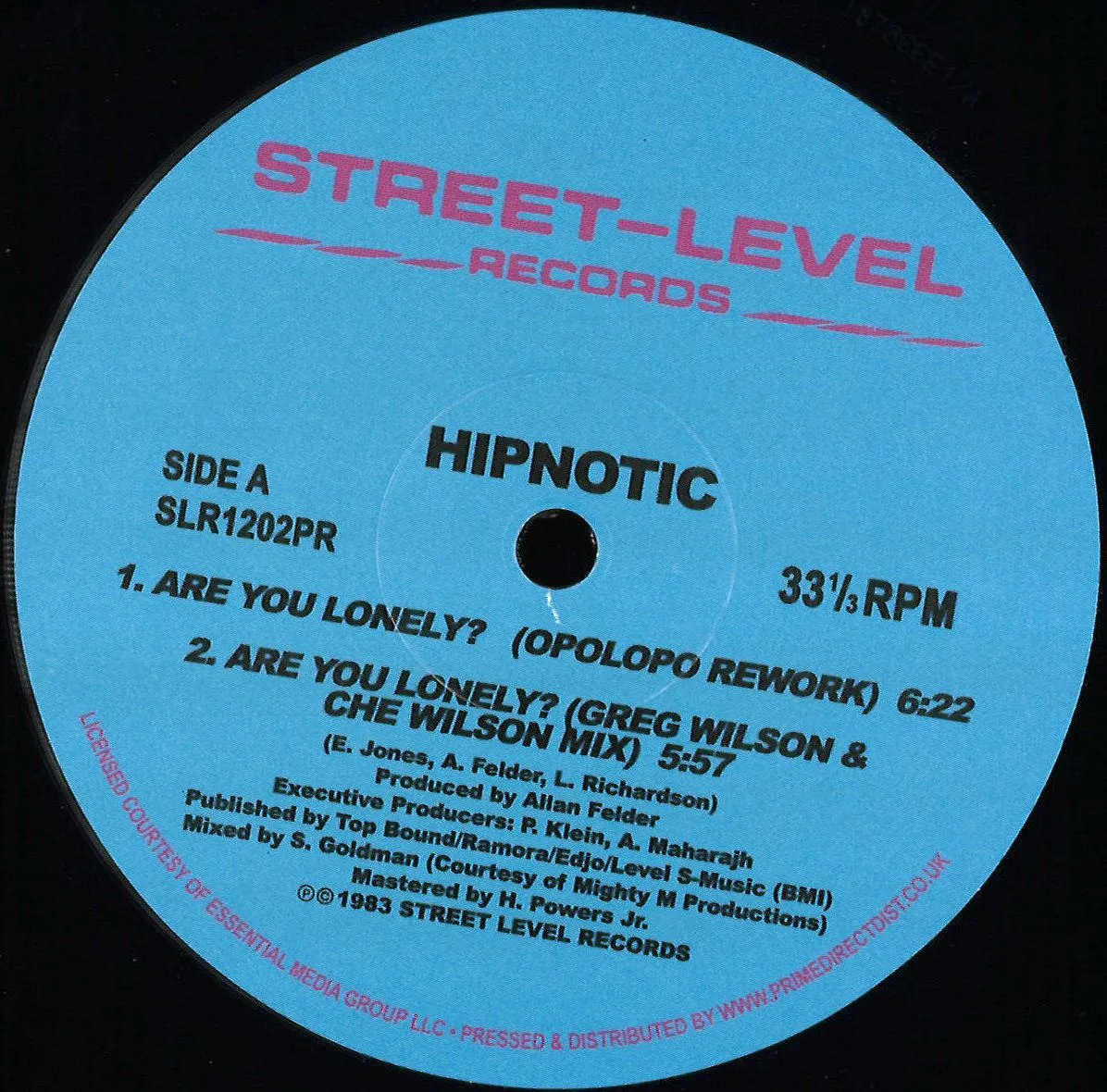 Front cover — Hipnotic — Are You Lonely Remixes