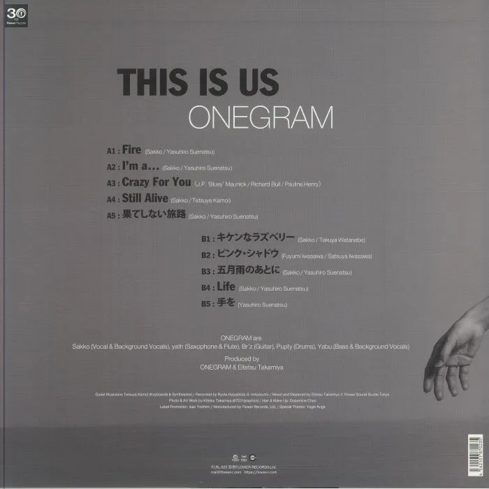 Обратная сторона обложки — ONEGRAM — This Is Us