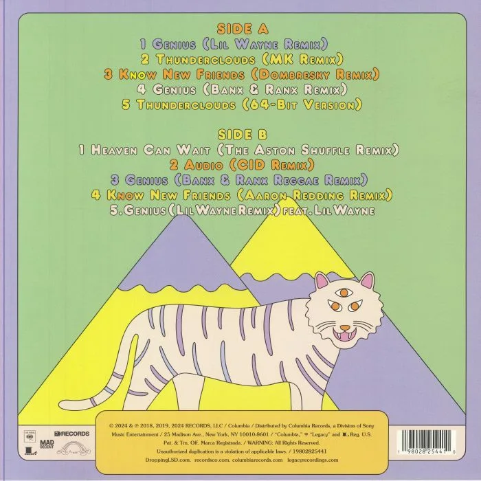 Обратная сторона обложки — LABRINTH / SIA / DIPLO present LSD — Remixes (Record Store Day Black Friday RSD 2024)