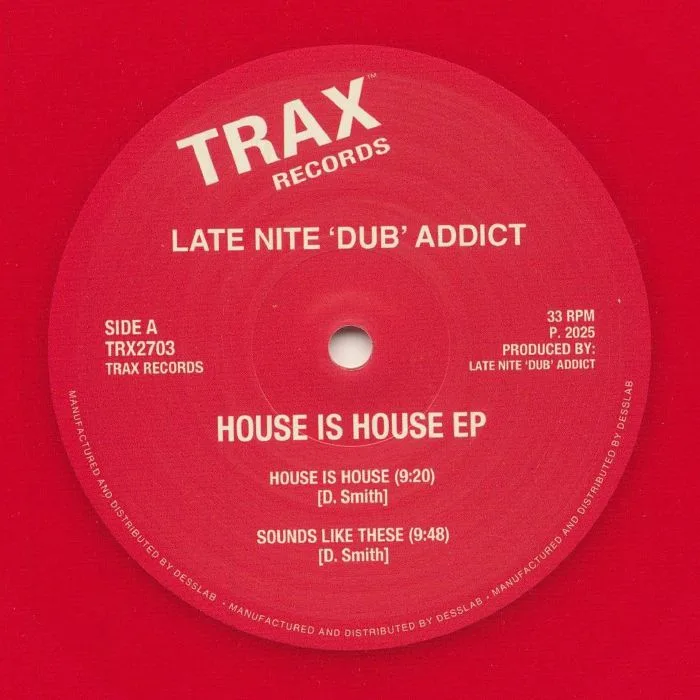 Лицевая сторона обложки — LATE NITE 'DUB' ADDICT — House Is House EP