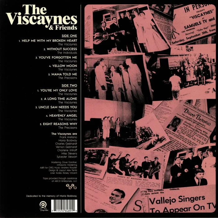 Обратная сторона обложки — The VISCAYNES / VARIOUS — The Viscaynes & Friends