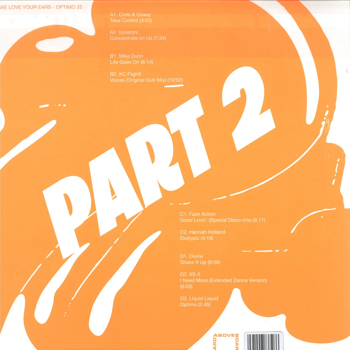 Back cover — Optimo — Optimo 25 Part . (2x12")