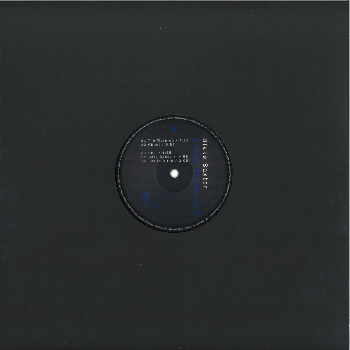 Back cover — Blake Baxter — Dream Sequence X