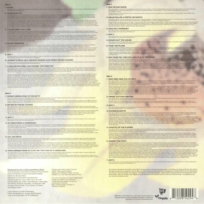 Обратная сторона обложки — DE LA SOUL — De La Soul Is Dead (reissue)