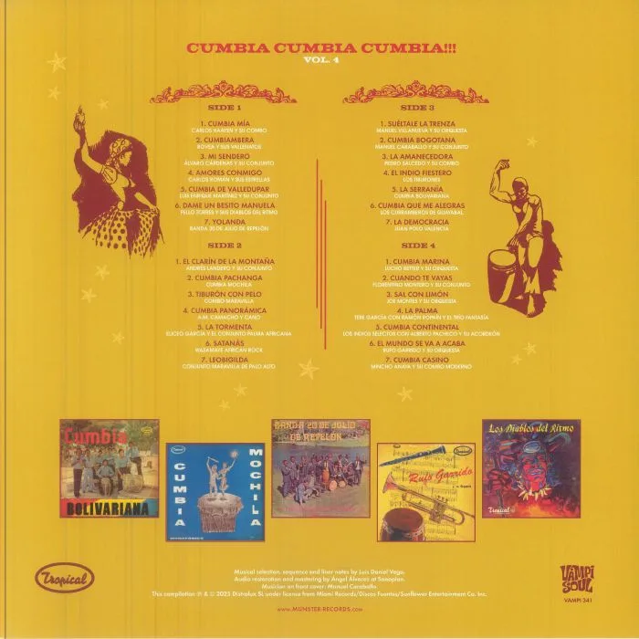 Обратная сторона обложки — VARIOUS — Cumbia Cumbia Cumbia!!! Vol 4