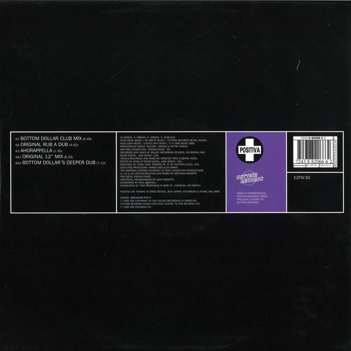 Back cover — 2 In A Room — Amora Es(now Is The Time)