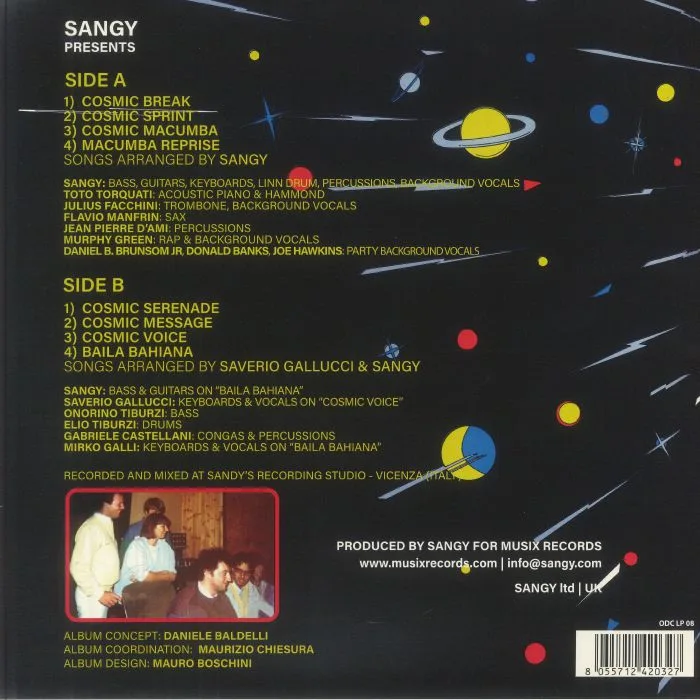 Back cover — COSMIC — Cosmic (remastered)
