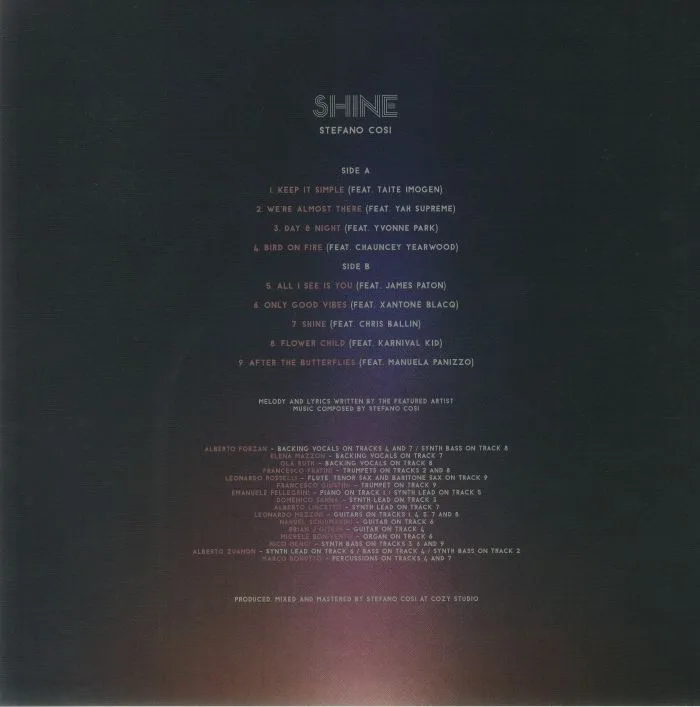Back cover — Stefano COSI — Shine