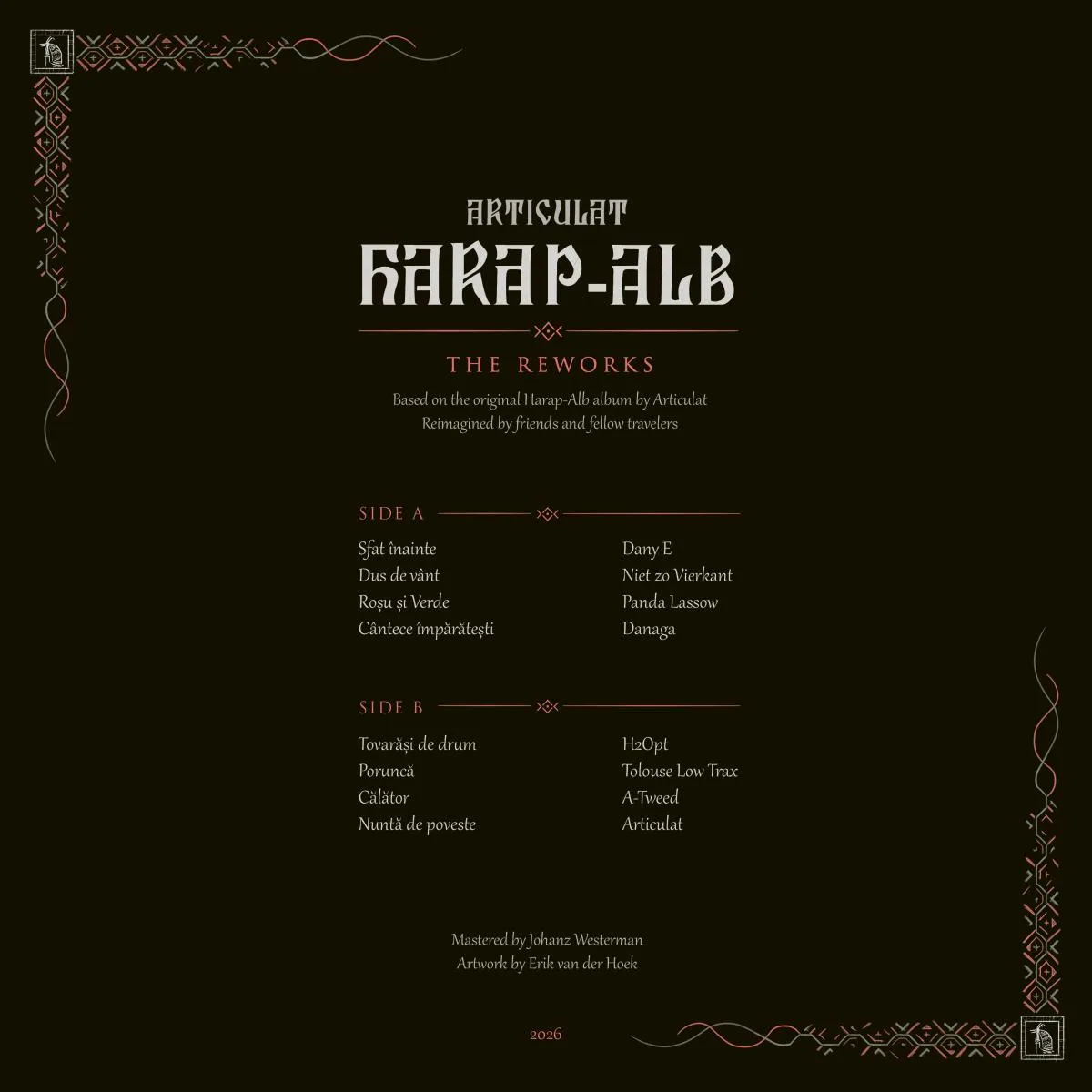 Обратная сторона обложки — ARTICULAT — HARAP-ALB: THE REWORKS LP