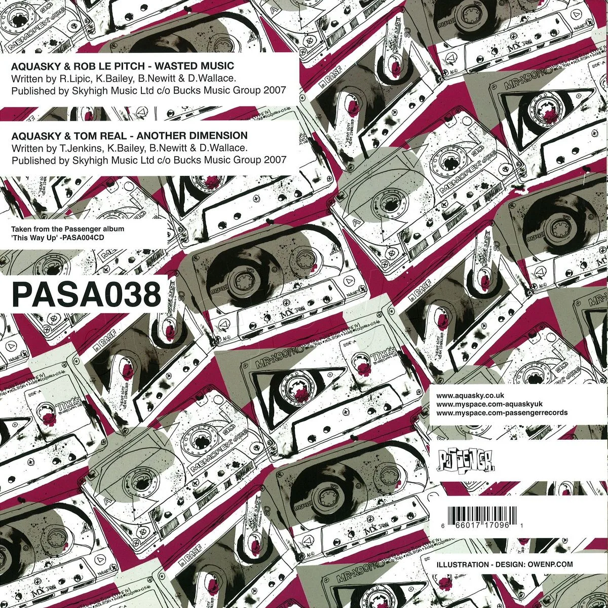 Back cover — Aquasky&Rob Le Pitch — Wasted Music/another Dimension