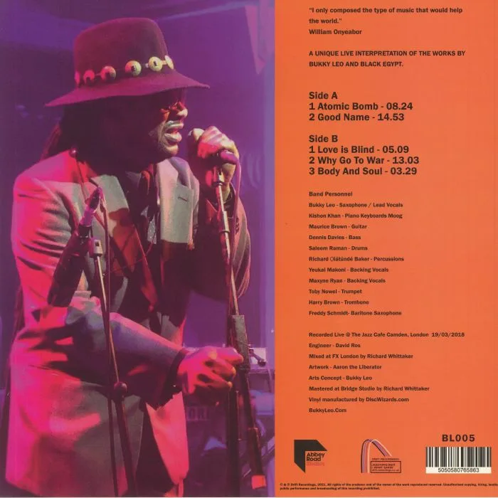 Обратная сторона обложки — Bukky LEO & BLACK EGYPT — The Legend Of William Onyeabor