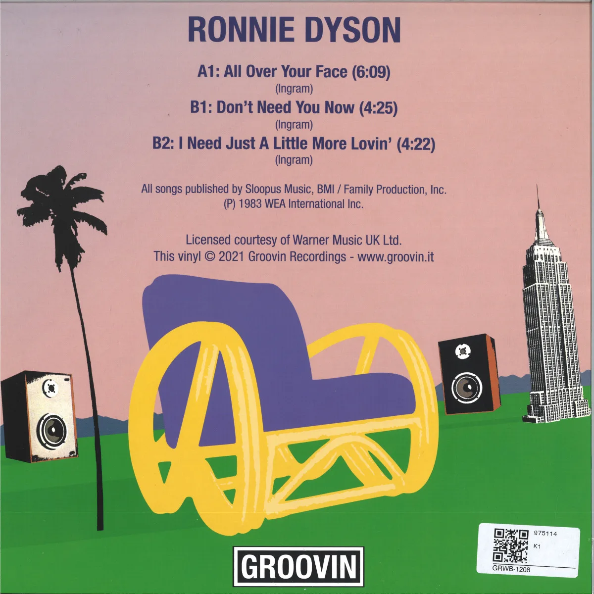Back cover — Ronnie Dyson — ALL OVER YOUR FACE