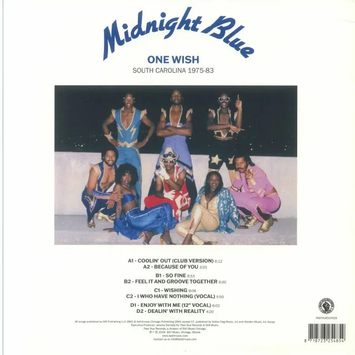 Обратная сторона обложки — MIDNIGHT BLUE — One Wish: South Carolina 1975-83