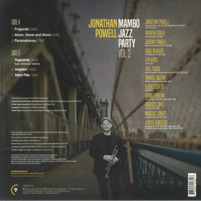 Обратная сторона обложки — Jonathan POWELL — Mambo Jazz Party Vol 2