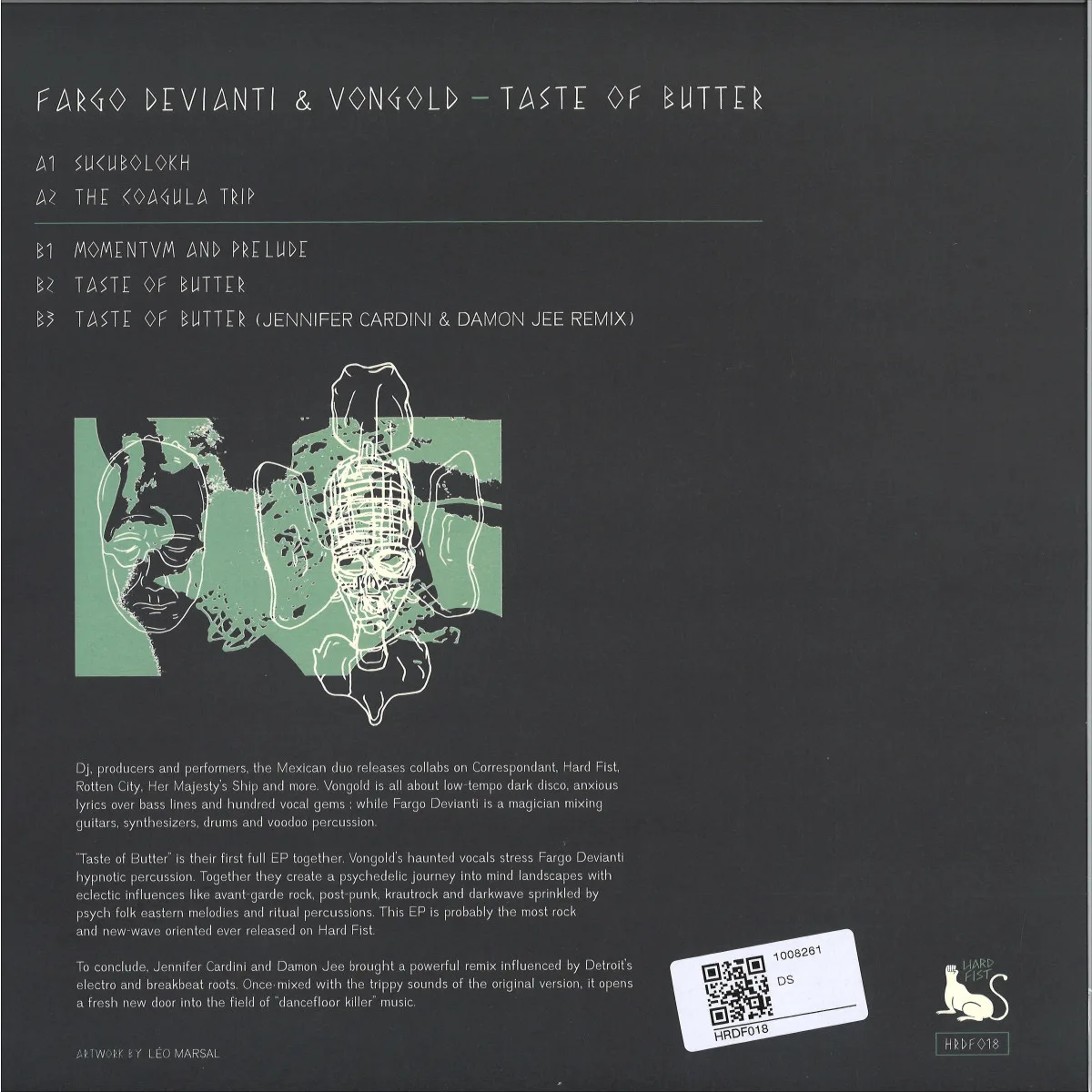 Back cover — Fargo Devianti&Vongold — TASTE OF BUTTER EP