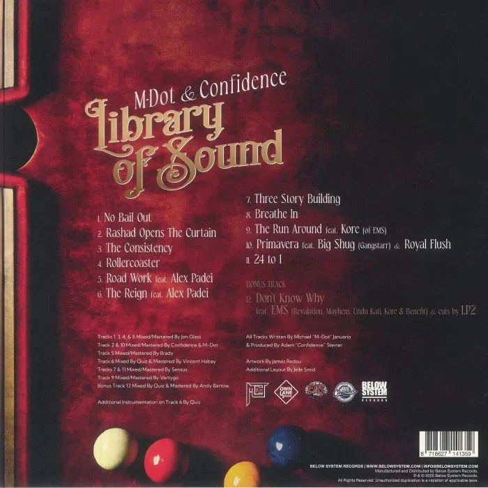 Обратная сторона обложки — M DOT & CONFIDENCE — Library Of Sound
