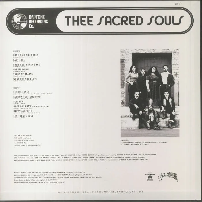 Обратная сторона обложки — THEE SACRED SOULS — Thee Sacred Souls