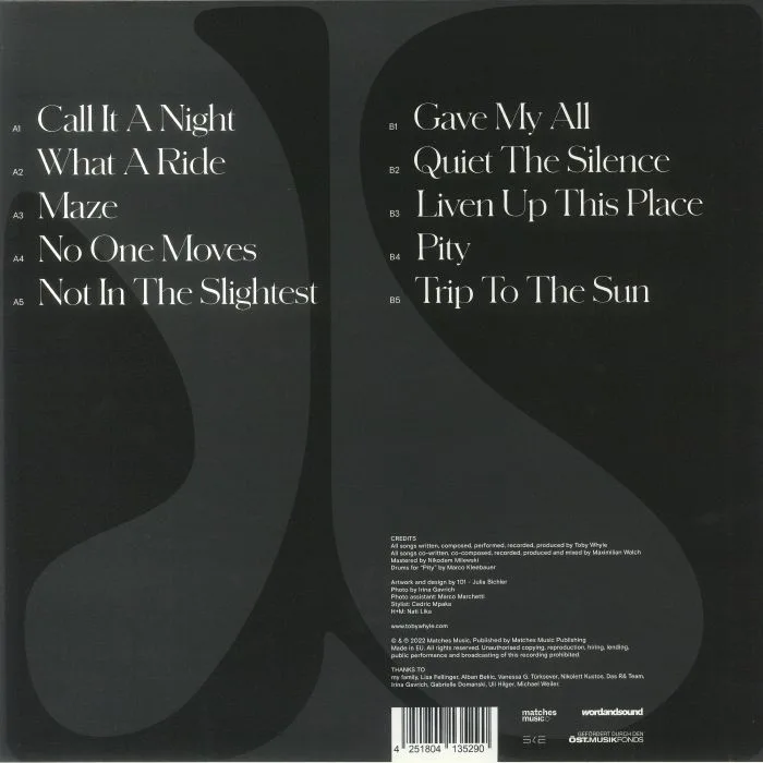 Back cover — Toby WHYLE — Call It A Night
