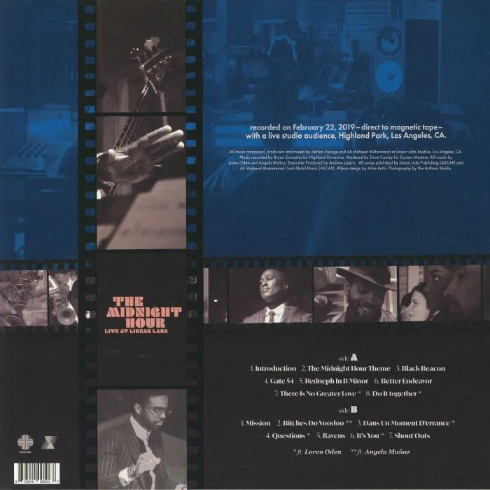 Обратная сторона обложки — The MIDNIGHT HOUR — Live At Linear Labs