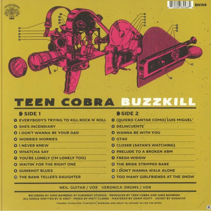 Обратная сторона обложки — TEEN COBRA — Buzzkill