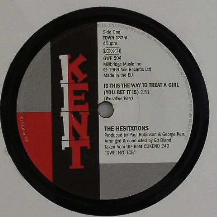Лицевая сторона обложки — The HESITATIONS / MARY LOVE COMER — Is This The Way To Treat A Girl You Bet It Is