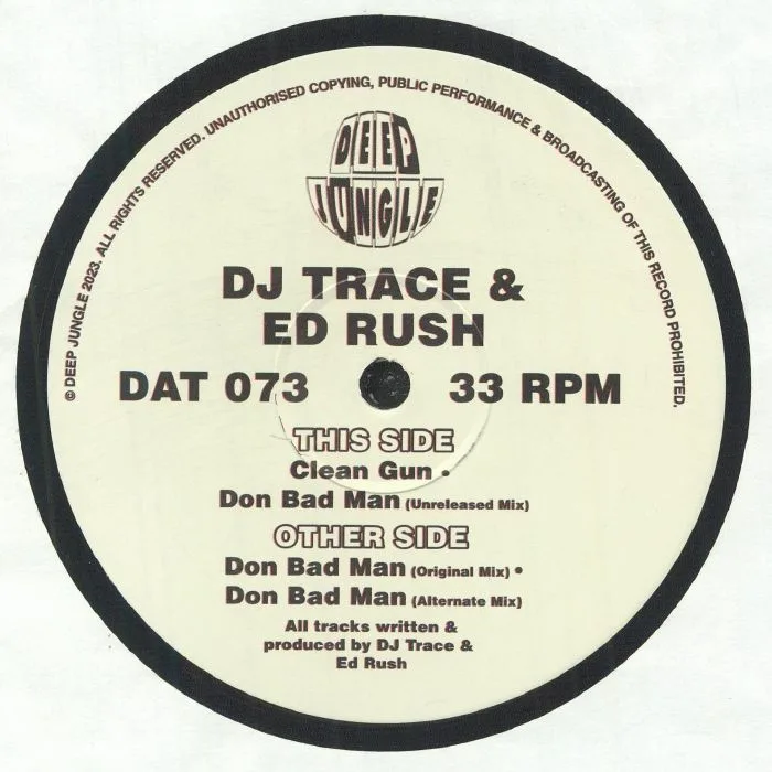 Обратная сторона обложки — DJ TRACE / ED RUSH — Don Bad Man (reissue)