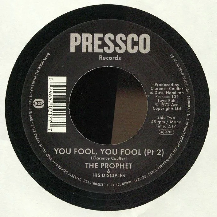 Back cover — The PROPHET & HIS DISCIPLES — You Fool You Fool
