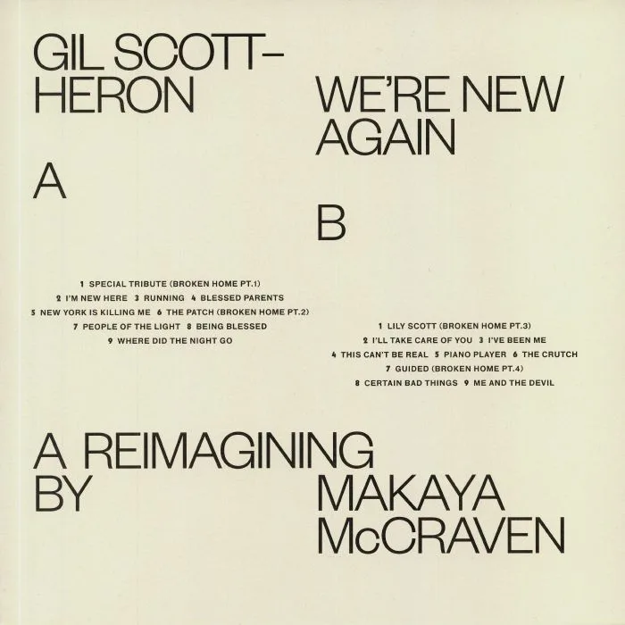 Обратная сторона обложки — Gil SCOTT HERON / MAKAYA McCRAVEN — We're New Again: A Reimagining By Makaya McCraven