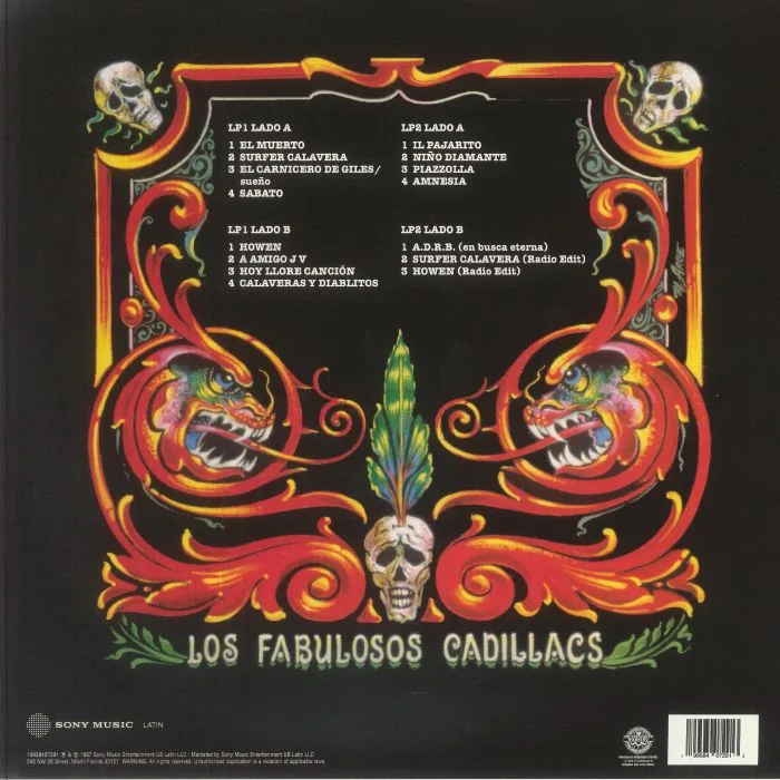 Обратная сторона обложки — FABULOSOS CADILLACS — Fabulosos Calavera (remastered)