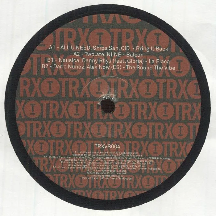 Front cover — ALL U NEED / TWOLATE / NAUSICA / DARIO NUNEZ — Toolroom Trax Sampler Vol 4