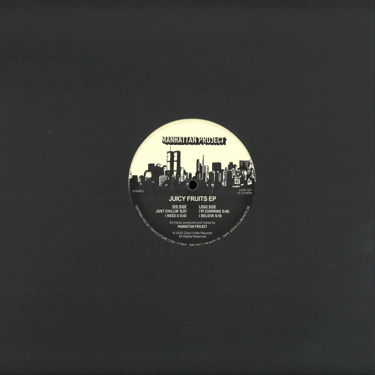 Обратная сторона обложки — Manhattan Project — Juicy Fruits Ep