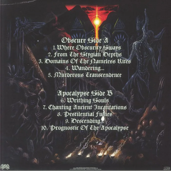 Back cover — PYRE — Where Obscurity Sways