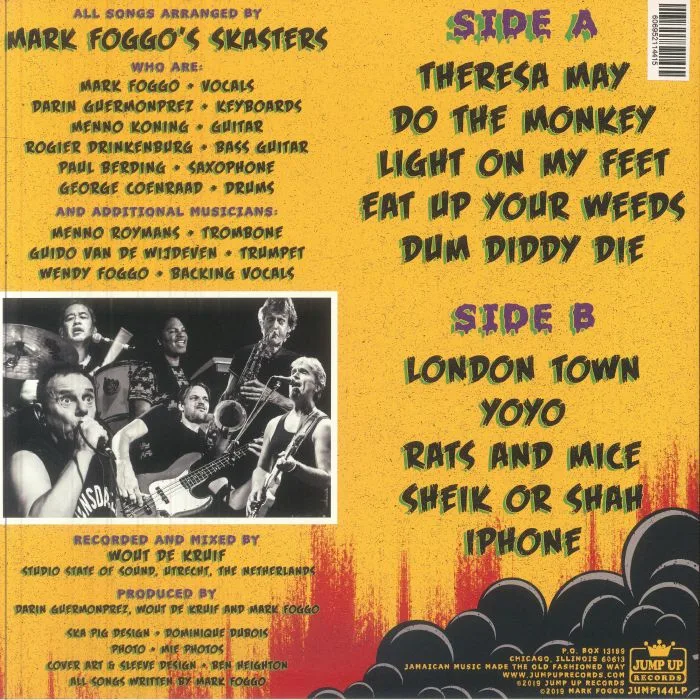 Обратная сторона обложки — MARK FOGGO'S SKASTERS — Ska Pig Returns