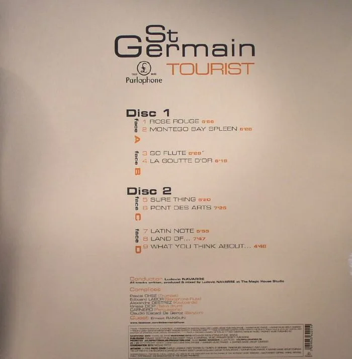 Back cover — ST GERMAIN — Tourist (remastered)