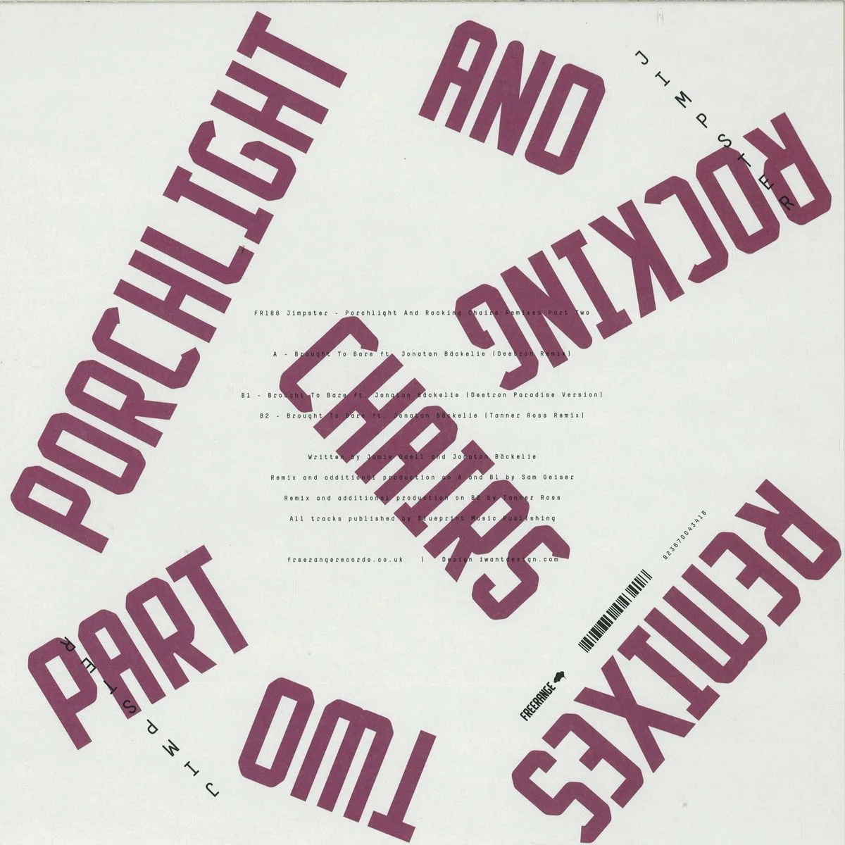 Back cover — Jimpster — Porchlight And Rocking Chairs Remixes Pt. 2
