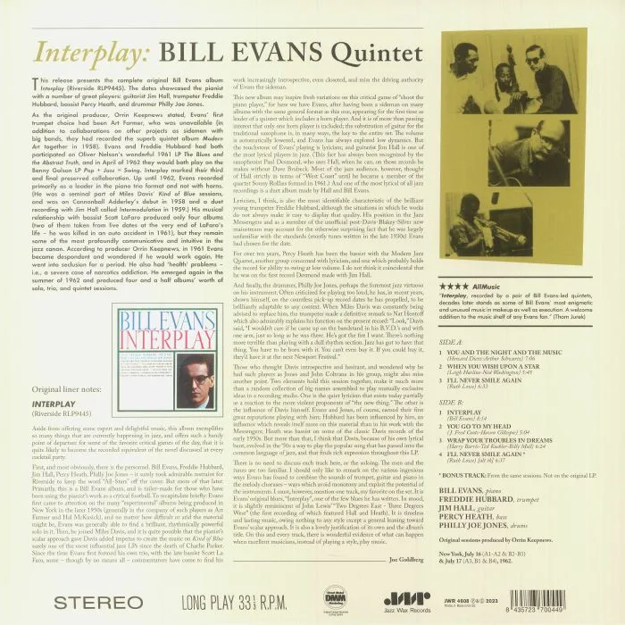 Back cover — Bill EVANS — Interplay