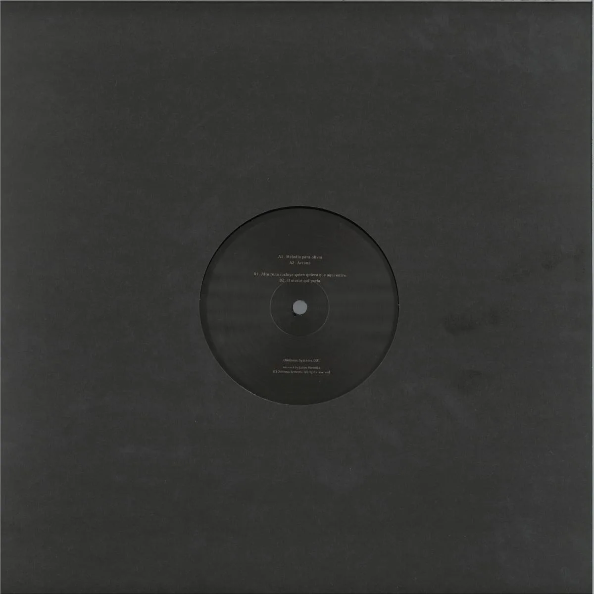 Обратная сторона обложки — Digregorius — Arcana EP