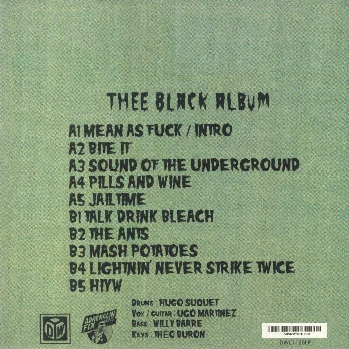 Обратная сторона обложки — DOUBLE CHEESE — Thee Black Album