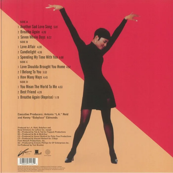 Обратная сторона обложки — Toni BRAXTON — Toni Braxton (reissue)
