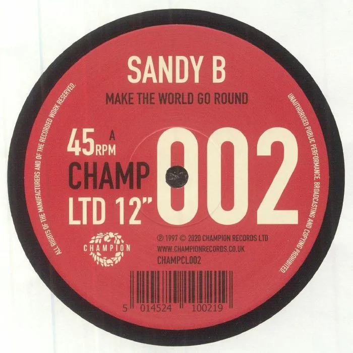 Лицевая сторона обложки — SANDY B — Make The World Go Round (reissue)