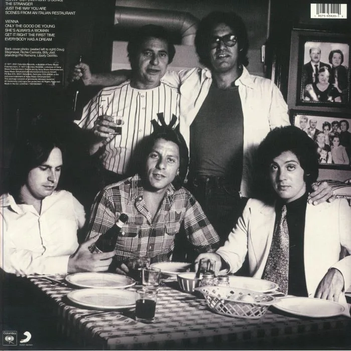 Back cover — Billy JOEL — The Stranger (reissue)