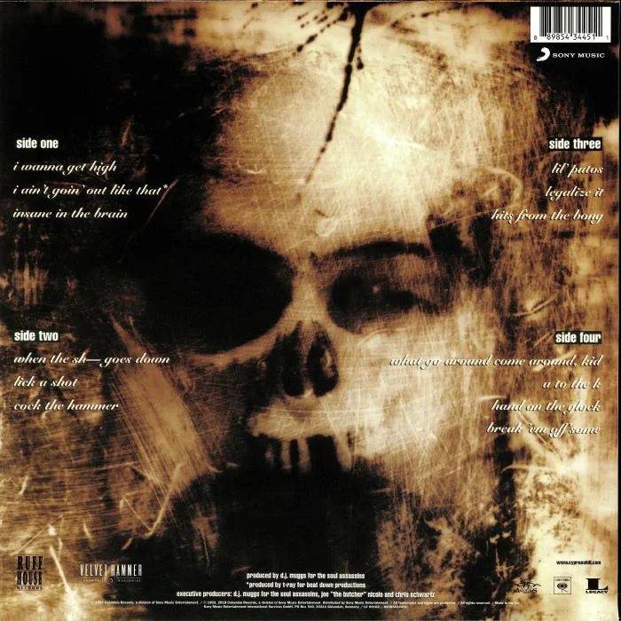 Обратная сторона обложки — CYPRESS HILL — Black Sunday (reissue)