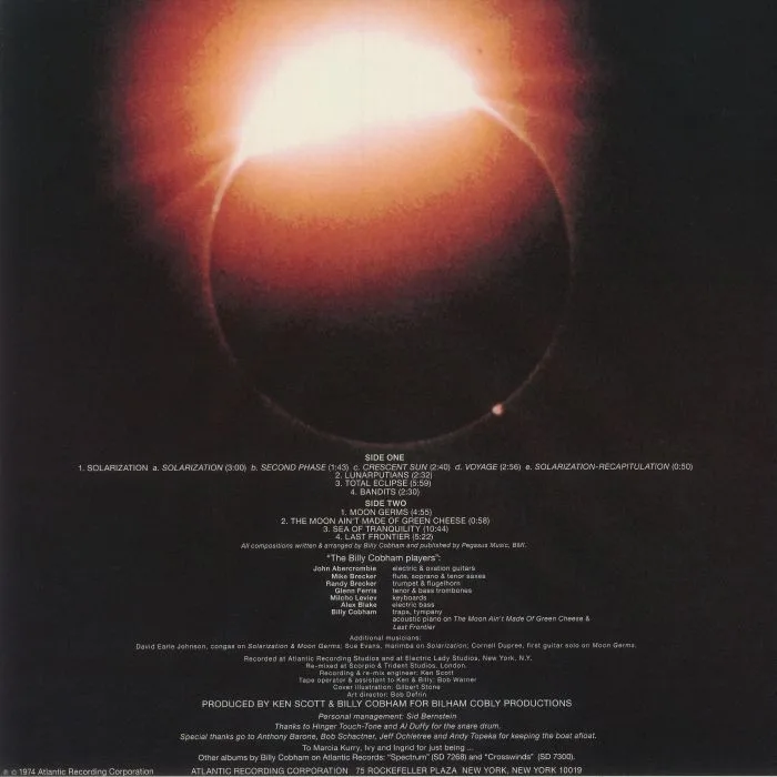 Обратная сторона обложки — Billy COBHAM — Total Eclipse