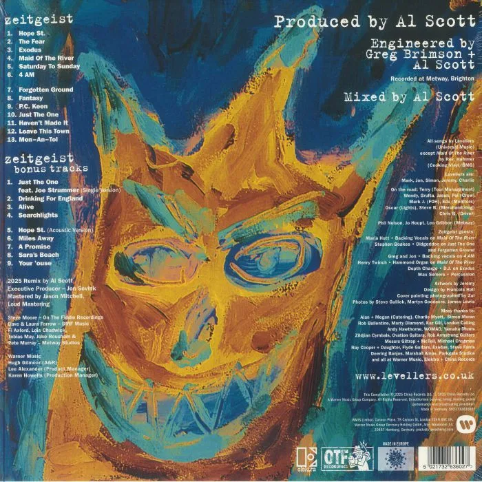 Обратная сторона обложки — LEVELLERS — Zeitgeist (30th Anniversary Edition)