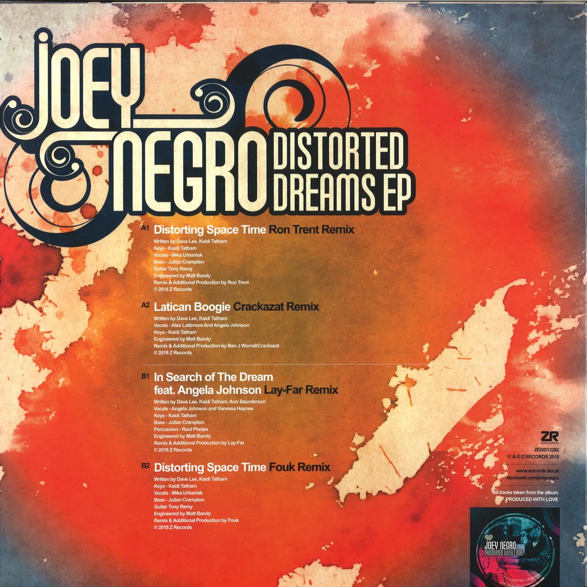 Обратная сторона обложки — Joey Negro — Distorted Dreams EP