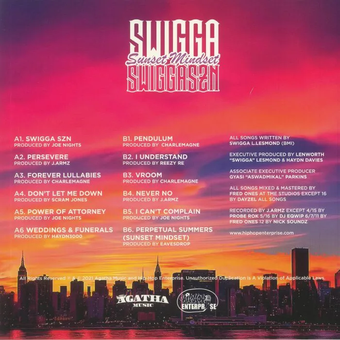 Обратная сторона обложки — SWIGGA — Sunset Mindset (Swigga SZN)