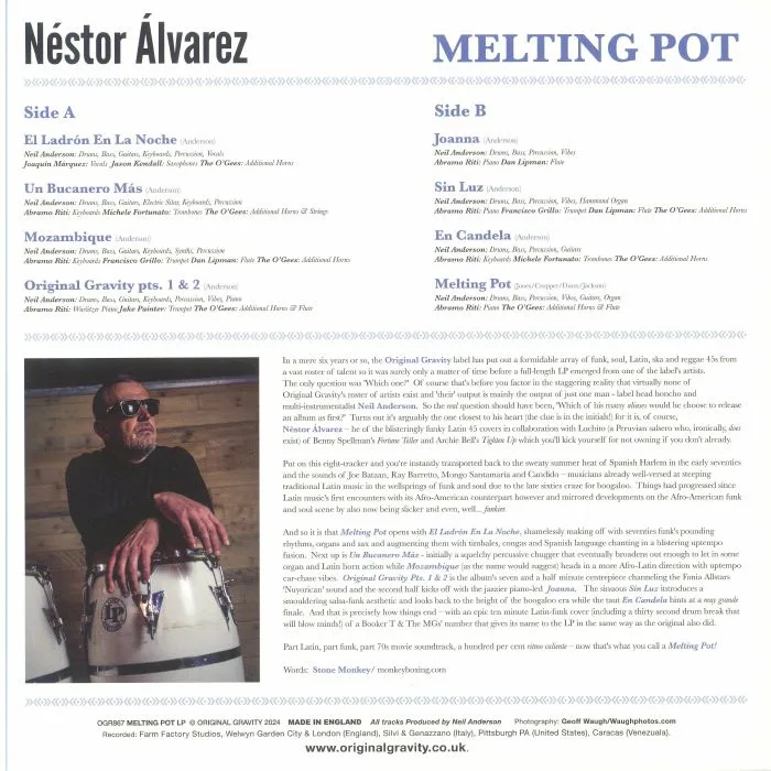 Back cover — Nestor ALVAREZ — Melting Pot