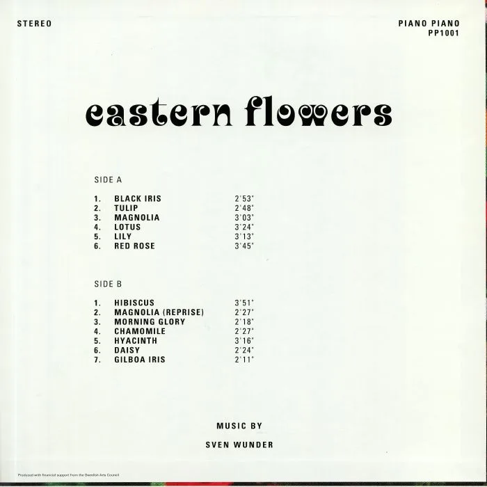 Обратная сторона обложки — Sven WUNDER — Eastern Flowers