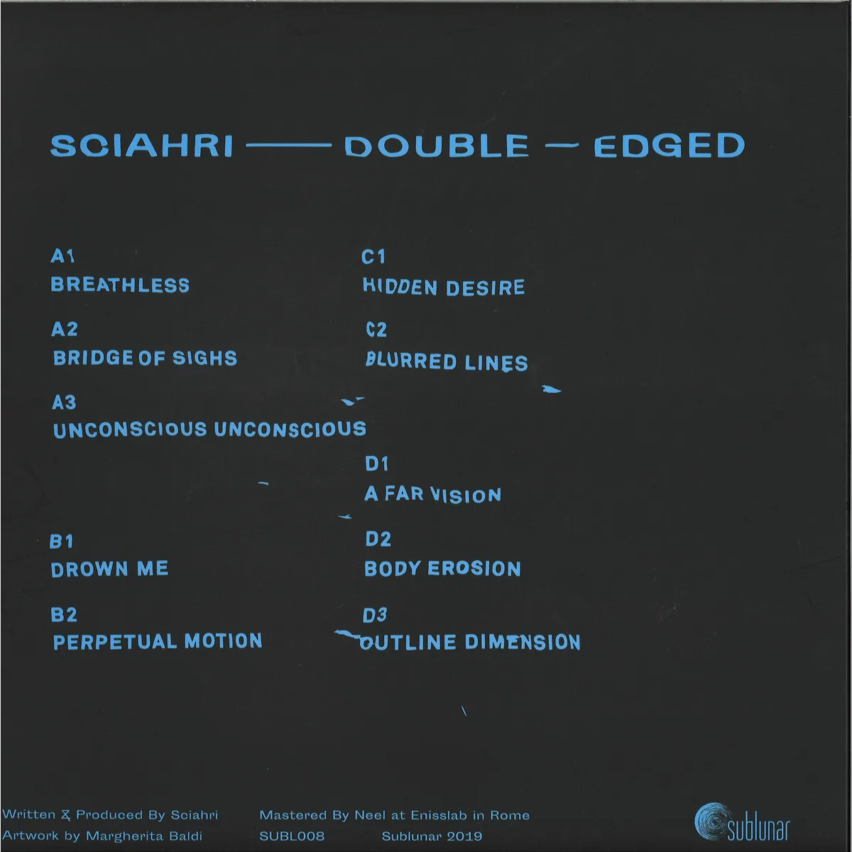 Back cover — SCIAHRI — Double Edge